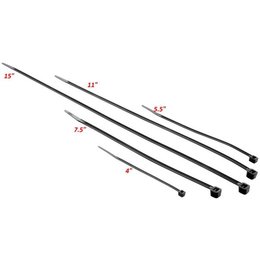 Black Bikemaster Cable Ties Assorted Sizes 100 Pack