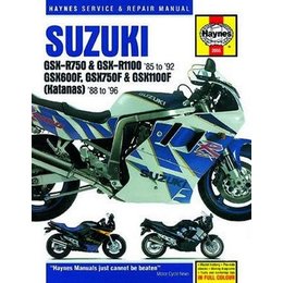 Haynes Repair Manual For Suzuki GSX/GSXR 600/750/1100 85-96