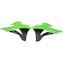 UFO Plastics Radiator Covers Pair For Kawasaki Original 2014 Color KA04728-999 Green