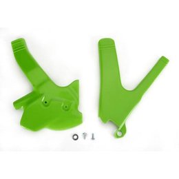 UFO Plastics Frame Guards Green For Kawasaki KDX 200 95-06