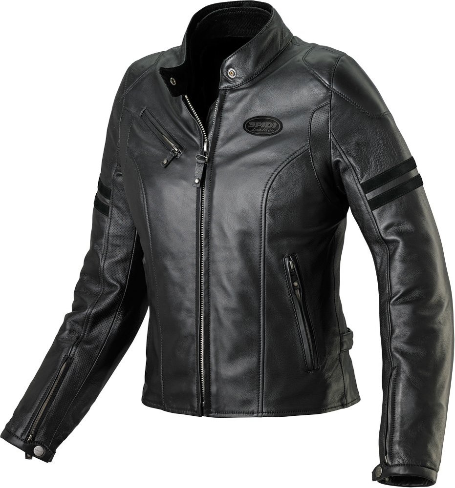 women's armored leather motorcycle jacket