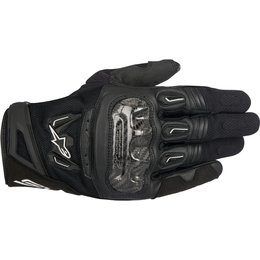 Alpinestars Mens SMX-2 SMX2 Air Carbon V2 Leather & Mesh Road Riding Gloves Black