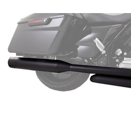 Vance & Hines OverSized 450 Dual Slip-On Exhaust W/ Titan Caps For Harley 46549 Black