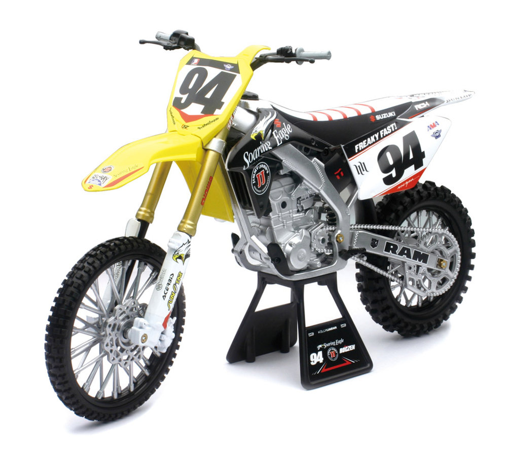 Suzuki RMZ 450 1:18 Die-Cast Motocross Motorbike MX Toy Model Bike Yellow 