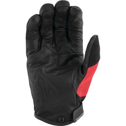 Speed & Strength Mens Hammer Down Leather Riding Gloves Red