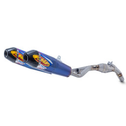 FMF Dual Factory 4.1 RCT Full Exhaust For Honda Titanium Blue Anodized 041552 Silver
