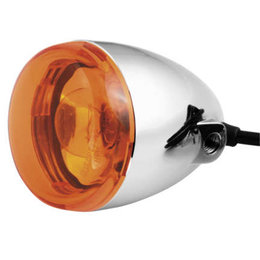 Chris Products Deuce Style Turn Signal Lamp Front Universal Chrome/Amber 8500A Unpainted
