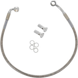 Drag Specialties 22 Inch Braided Rear ABS Brake Line For Harley 1741-3779 Metallic
