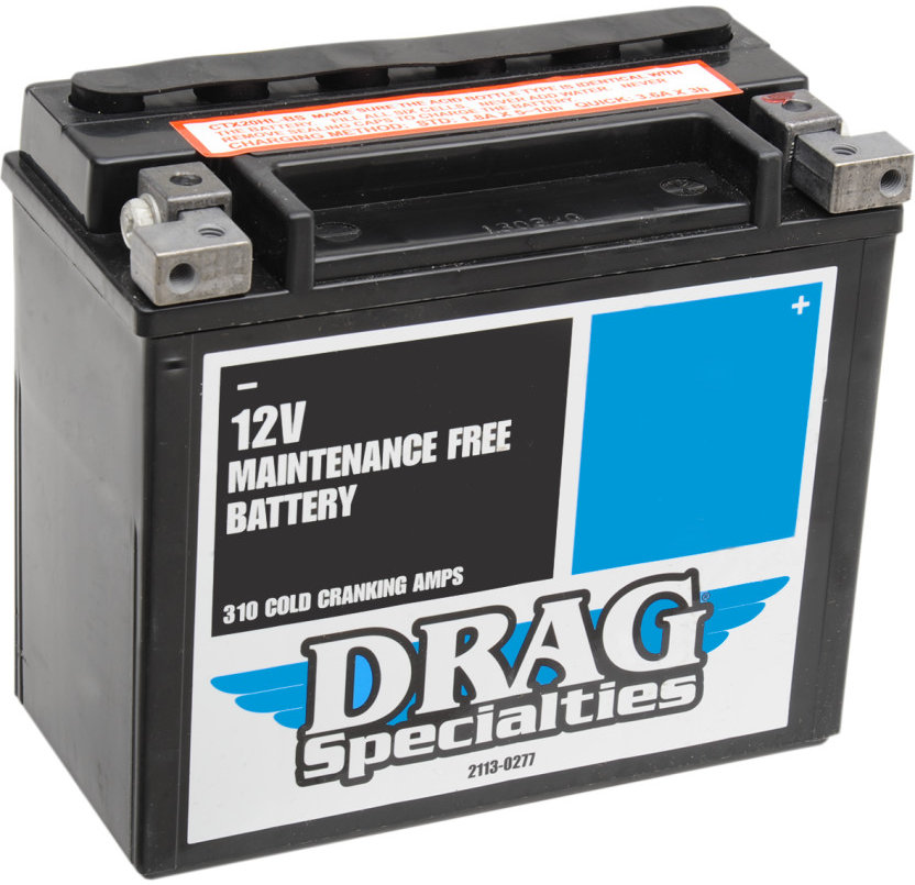 jongen Raap Susteen Drag Specialties 12V AGM Maintenance-Free Battery For Harley-Davidson  2113-0277