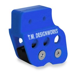 TM Designworks ATV Chain Guide With Powerlip Wear Pad Blue
