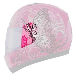 Pink Icon Replacement Sideplates For Alliance Chrysalis Full Face Helmet Pair