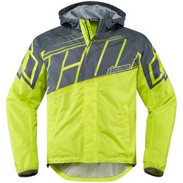 Icon Mens PDX 2 Waterproof Hooded Textile Jacket Yellow