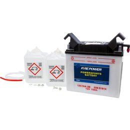 Fire Power 12V Standard Battery With Acid Pack 12C16A-3B Unpainted