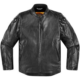Icon Mens 1000 Collection Retrograde Armored Leather Jacket Black