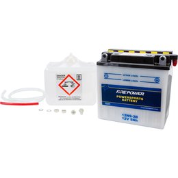 Fire Power 12V Standard Battery With Acid Pack 12N9-3B Unpainted