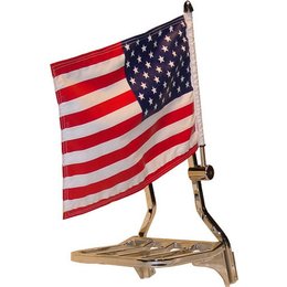 Stainless Steel Pro Pad Square 1 2 Sissy Bar Flag Mount With 10 X 15 Flag For Harley