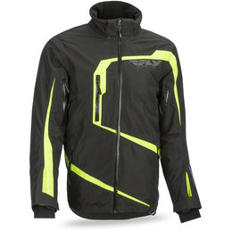 Fly Racing Mens Carbon Waterproof Snow Jacket With Detachable Hood Black