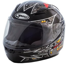 GMAX Youth GM49 GM-49 Alien Full Face Helmet Black