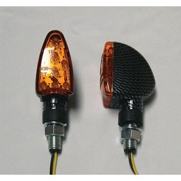 Carbon Bodies, Amber Lenses Dmp Led Marker Lights Long 3v Arrow Carbon Amber