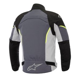 Black, Grey Alpinestars Mens Gunner Waterproof Textile Jacket 2015 Black Grey