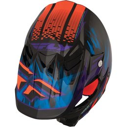 Black, Purple, Orange Fly Racing F2 Carbon Andrew Short Replica Helmet Black Purple Orange