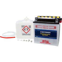 Fire Power 12V Heavy Duty Battery With Acid Pack CB10L-B Unpainted