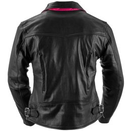 Black Brand Womens Sapphire Leather Jacket Black