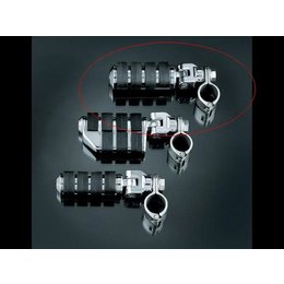Chrome/black Kuryakyn Iso Pegs 1-1 4 Inch Magnum Quick Clamps