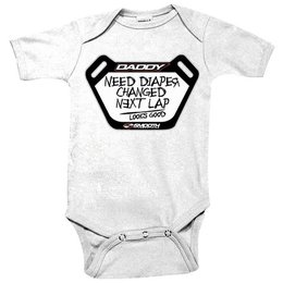 White Smooth Industries Infant Boys Dads Pit Board One Piece Bodysuit 2013 3-6m