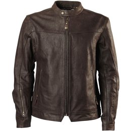 RSD Roland Sands Designs Mens Walker Perforated Leather Jacket Brown