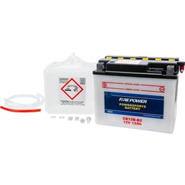 Fire Power 12V Heavy Duty Battery With Acid Pack CB12B-B2 Unpainted