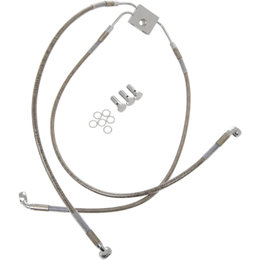 Drag Specialties Braided Front ABS Brake Line For Harley-Davidson 1741-3821 Metallic