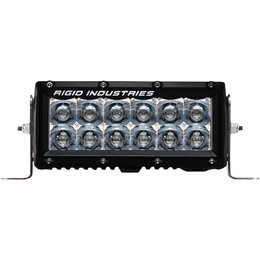 Rigid ATV E-Series 6 Inch Hybrid Spot LED Light Bar Black With Amber LED 106222 Black