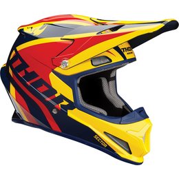 Thor Sector Ricochet DOT Approved MX Motocross Riding Helmet With Visor Blue