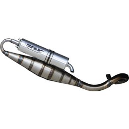 Fly Racing Scooter Full Exhaust For Yamaha Zuma 50 2002-2016 05-4077 Silver