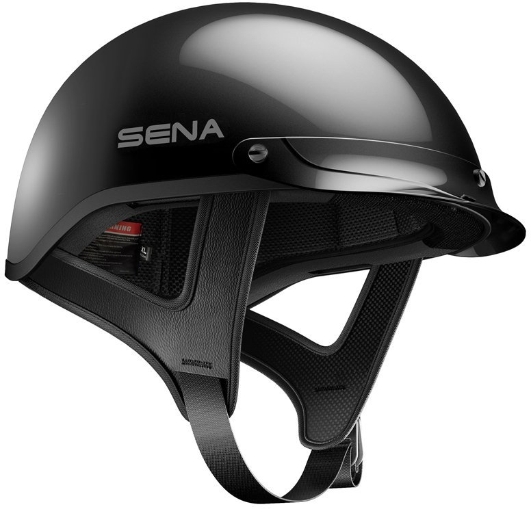 sena cavalry bluetooth half helmet matte black