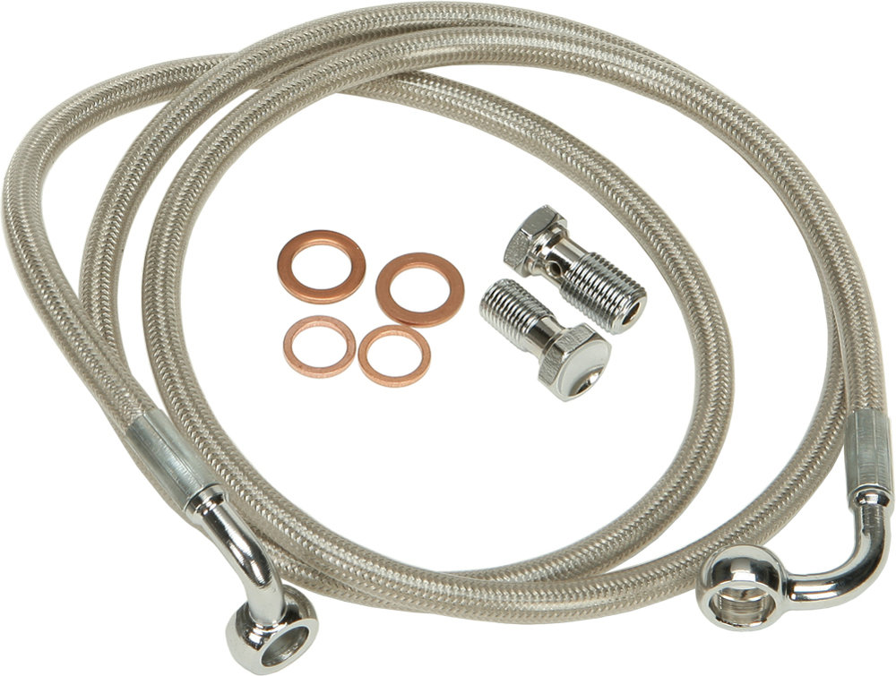 Stainless 2" Cable & Brake Line Bsc Kit 1996-2005 Harley-Davidson Dyna