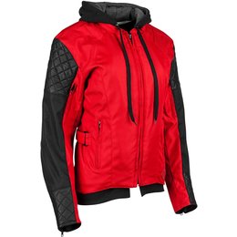Speed & Strength Womens Double Take Armored Textile Jacket With Hooded Liner Red