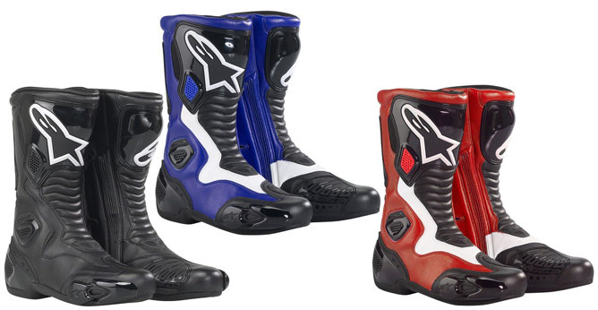 blue alpinestars boots