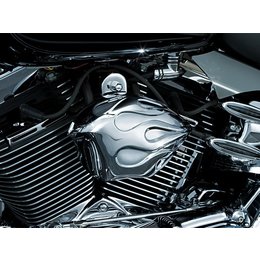 Chrome Kuryakyn Flame Horn Cover For Harley With Replacement Cowbell Horns 92-12