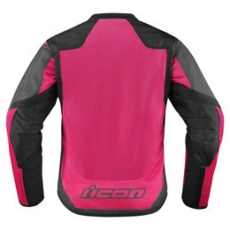 Icon Womens Anthem 2 Armored Fighter Mesh Motorcycle Riding Jacket Pink