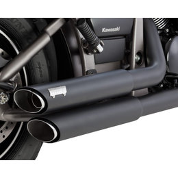 Vance & Hines Twin Slash Staggered Dual Exhaust System For Kawasaki Black 18397 Black