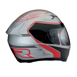 Z1R Womens Strike Ops Full Face Motorcycle Helmet With Flip Up Shield Silver