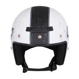 Z1R Jimmy Chico Open Face 3/4 Motorcycle Helmet With Snaps White