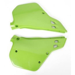UFO Plastics Side Panels Green For Kawasaki KX 125 250 90-91