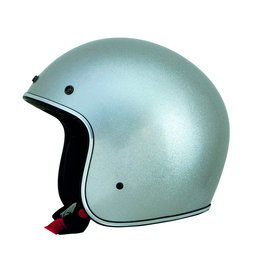 Silver Afx Mens Fx-76 Fx76 Metal Flake Open Face Helmet