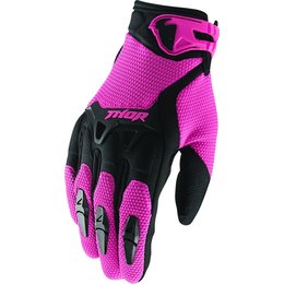 Thor Mens Spectrum Textile MX Motocross Riding Gloves Pink