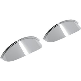 Drag Specialties Smooth 4-1/2 Inch Spotlight Visors Pair Chrome 2001-0370