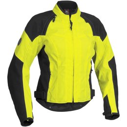 Day Glo Yellow Firstgear Womens Contour Tex Waterproof Textile Jacket