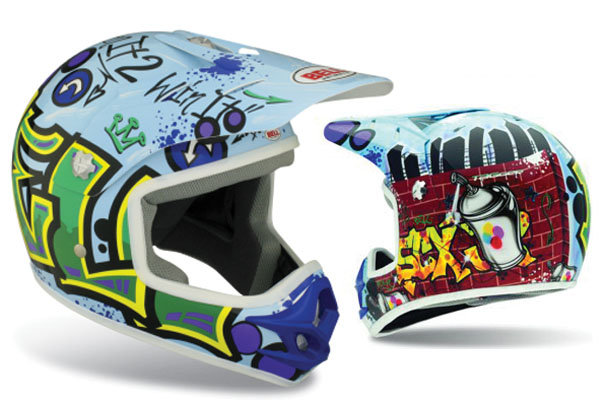 Graffiti dirt bike store helmet